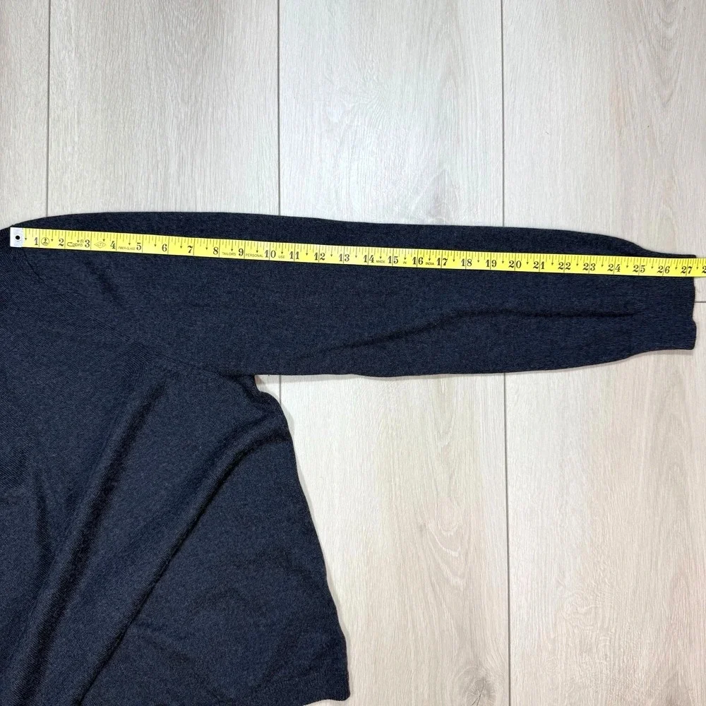 VTG Y2K Banana Republic Silk Cashmere Sweater Mens XL Gray V Neck Luxury